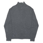 TOMMY HILFIGER Mens Grey Zip Jacket 2XL Cotton Blend Classic Casual Full Zip