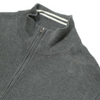 TOMMY HILFIGER Mens Grey Zip Jacket 2XL Cotton Blend Classic Casual Full Zip
