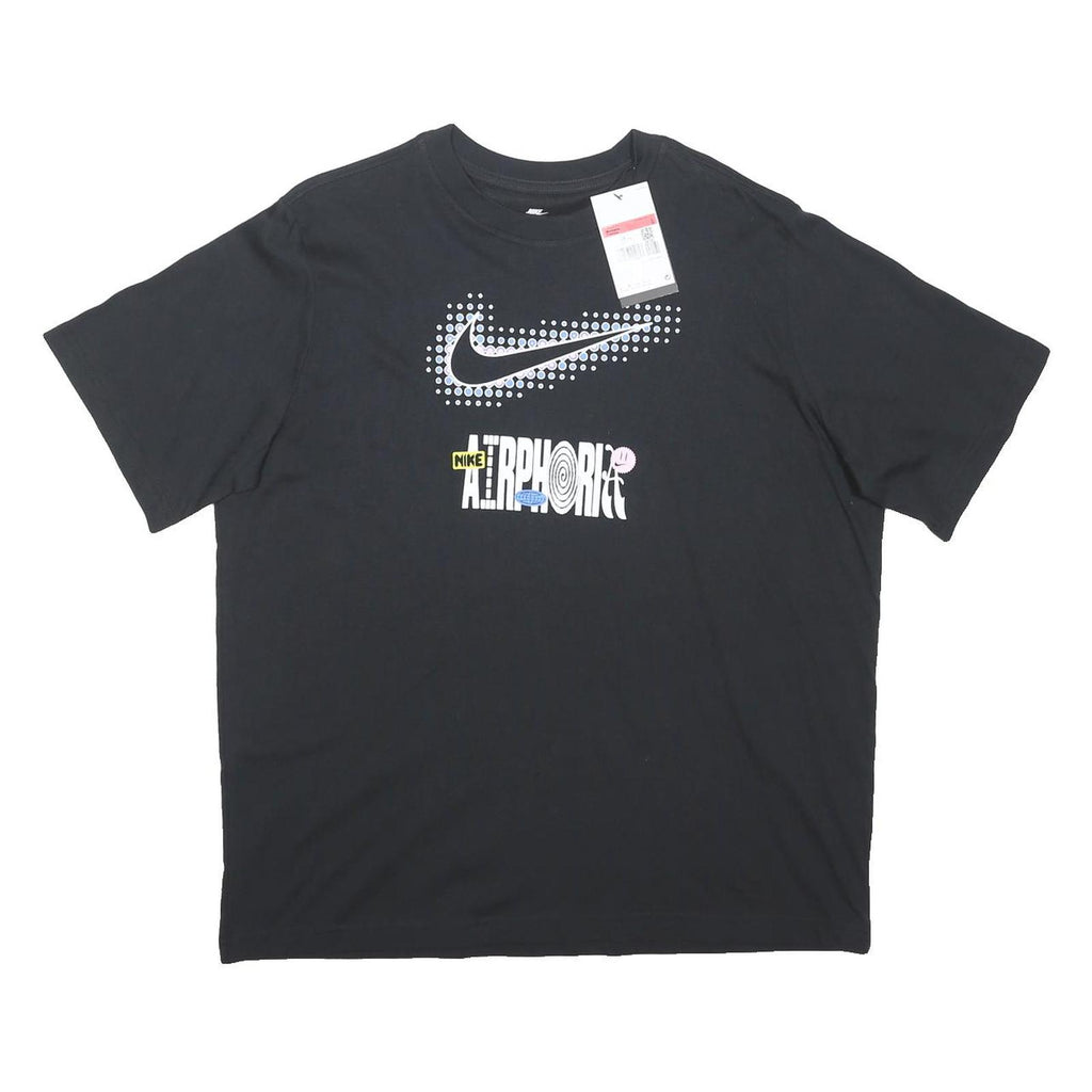 NIKE Womens Black Graphic T-Shirt L Short Sleeve Crew Neck Just Do It