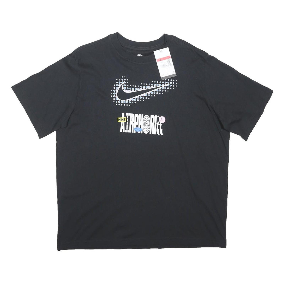 NIKE Womens Black Graphic T-Shirt L Short Sleeve Crew Neck Just Do It