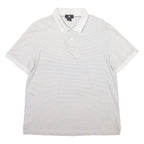 CALVIN KLEIN Mens Polo Shirt Grey Striped M