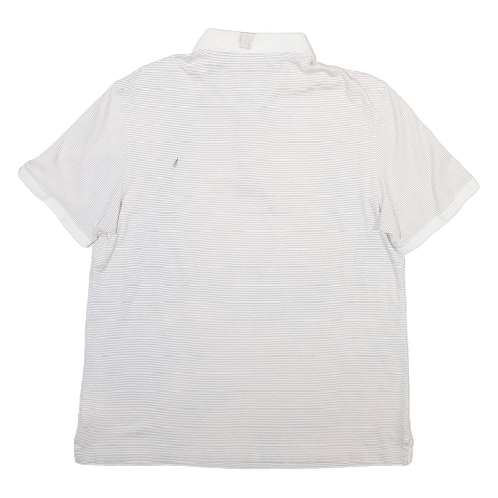 CALVIN KLEIN Mens Polo Shirt Grey Striped M