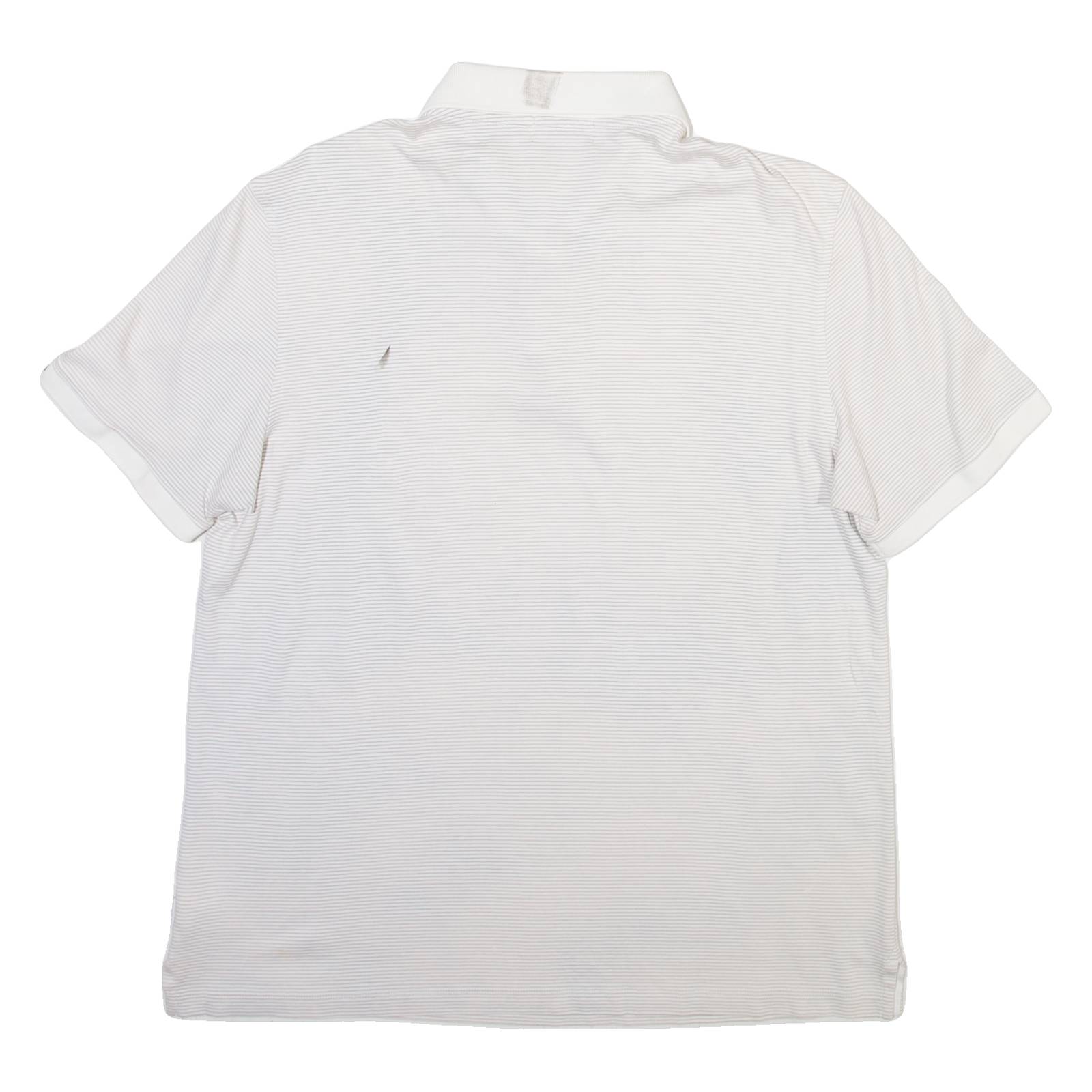 CALVIN KLEIN Mens Polo Shirt Grey Striped M