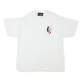DISNEY Mens White Graphic T-Shirt L Short Sleeve Crew Neck Cotton Blend