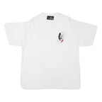 DISNEY Mens White Graphic T-Shirt L Short Sleeve Crew Neck Cotton Blend