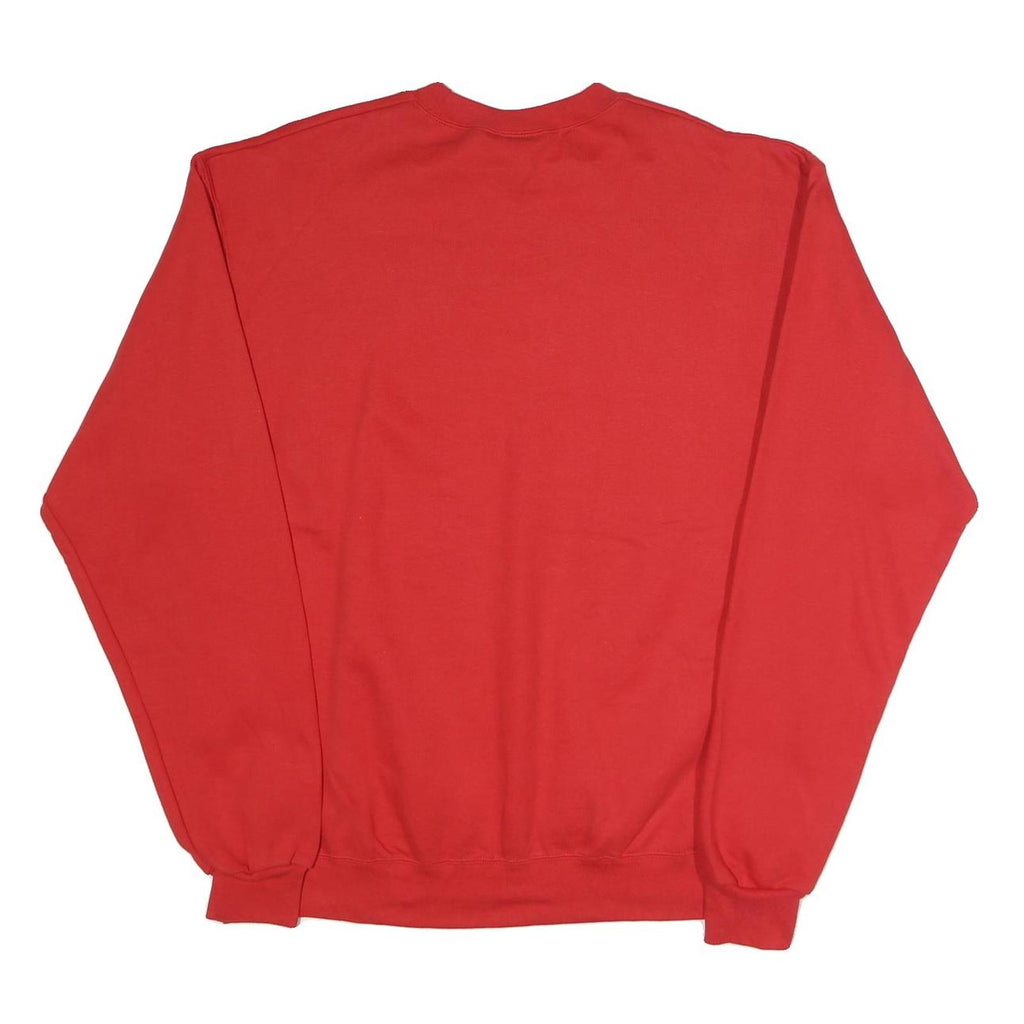 CHAMPION Mens Red Simpson University Red Hawks Crew Neck L Sweatshirt Cotton