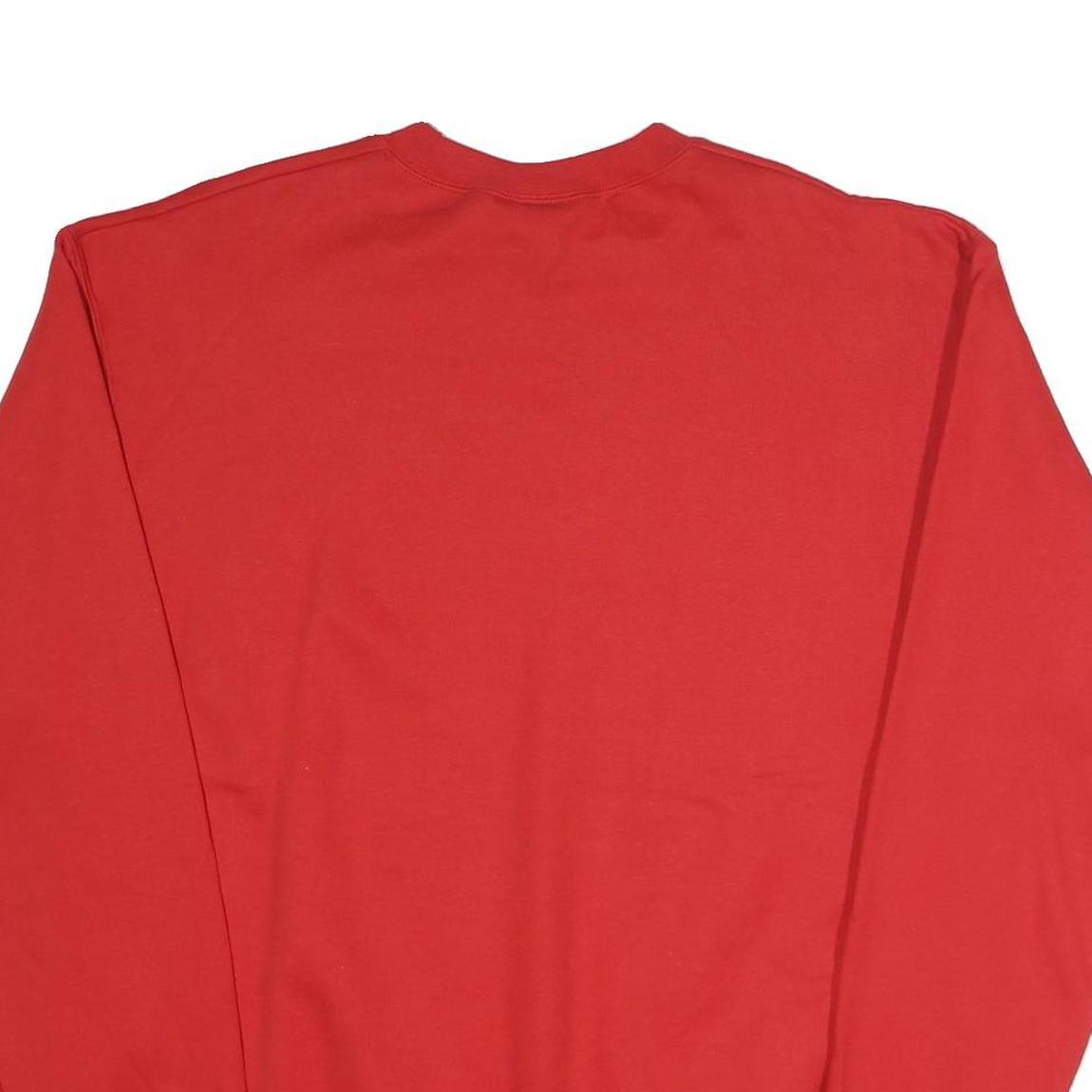 CHAMPION Mens Red Simpson University Red Hawks Crew Neck L Sweatshirt Cotton