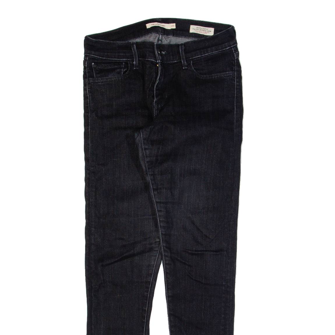 LEVI'S 710 Womens Jeans Black Slim Skinny W27 L30