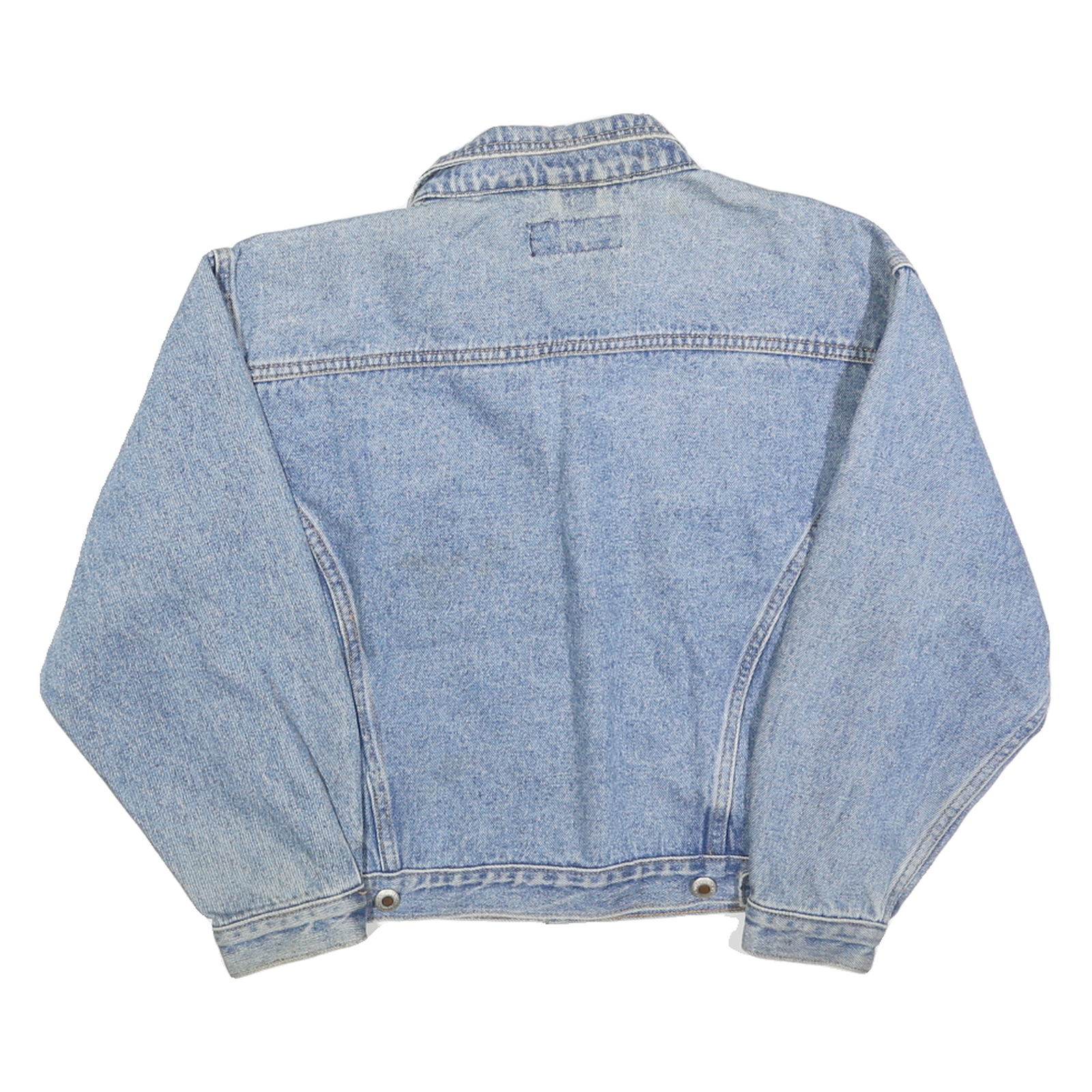 OUTLINE Womens Blue Denim Jacket M Cotton Button Closure Classic Fit Casual