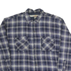 ANCHOR BLUE Mens Blue & White Check Shirt XL Casual Cotton Blend Button Up