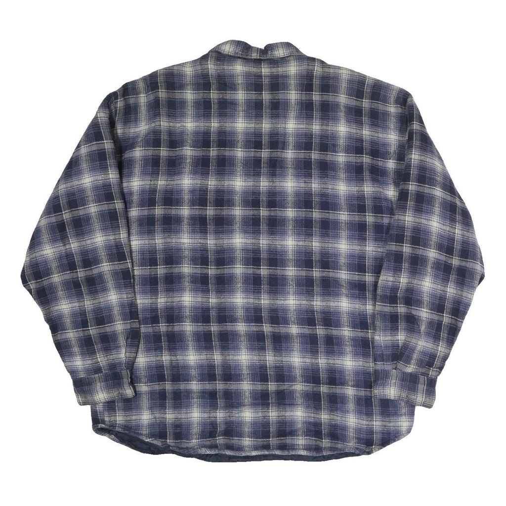 ANCHOR BLUE Mens Blue & White Check Shirt XL Casual Cotton Blend Button Up