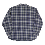 ANCHOR BLUE Mens Blue & White Check Shirt XL Casual Cotton Blend Button Up