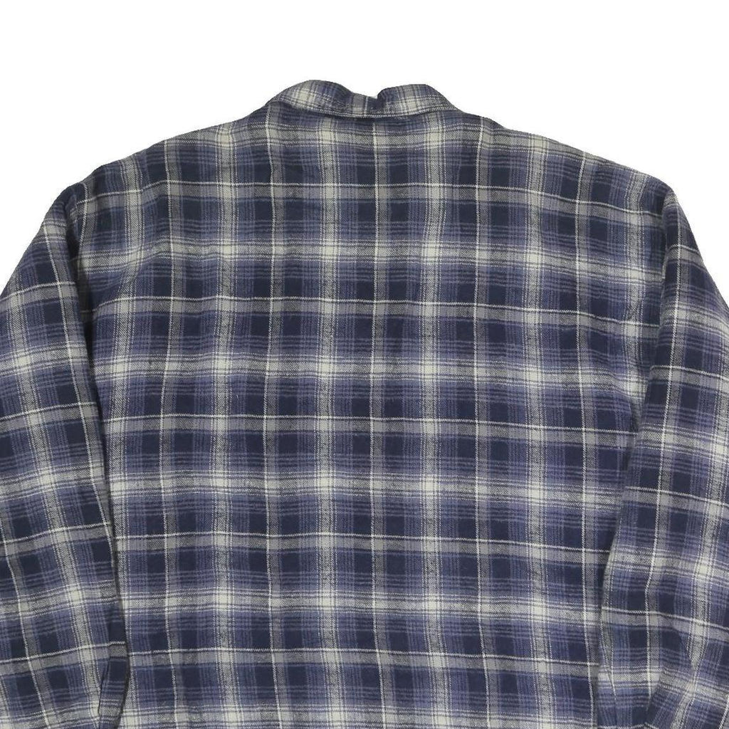 ANCHOR BLUE Mens Blue & White Check Shirt XL Casual Cotton Blend Button Up