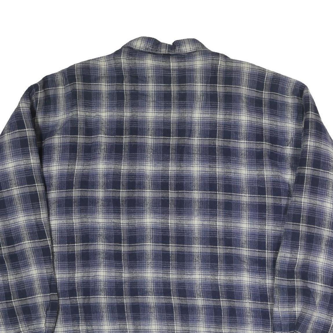 ANCHOR BLUE Mens Blue & White Check Shirt XL Casual Cotton Blend Button Up