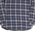 ANCHOR BLUE Mens Blue & White Check Shirt XL Casual Cotton Blend Button Up