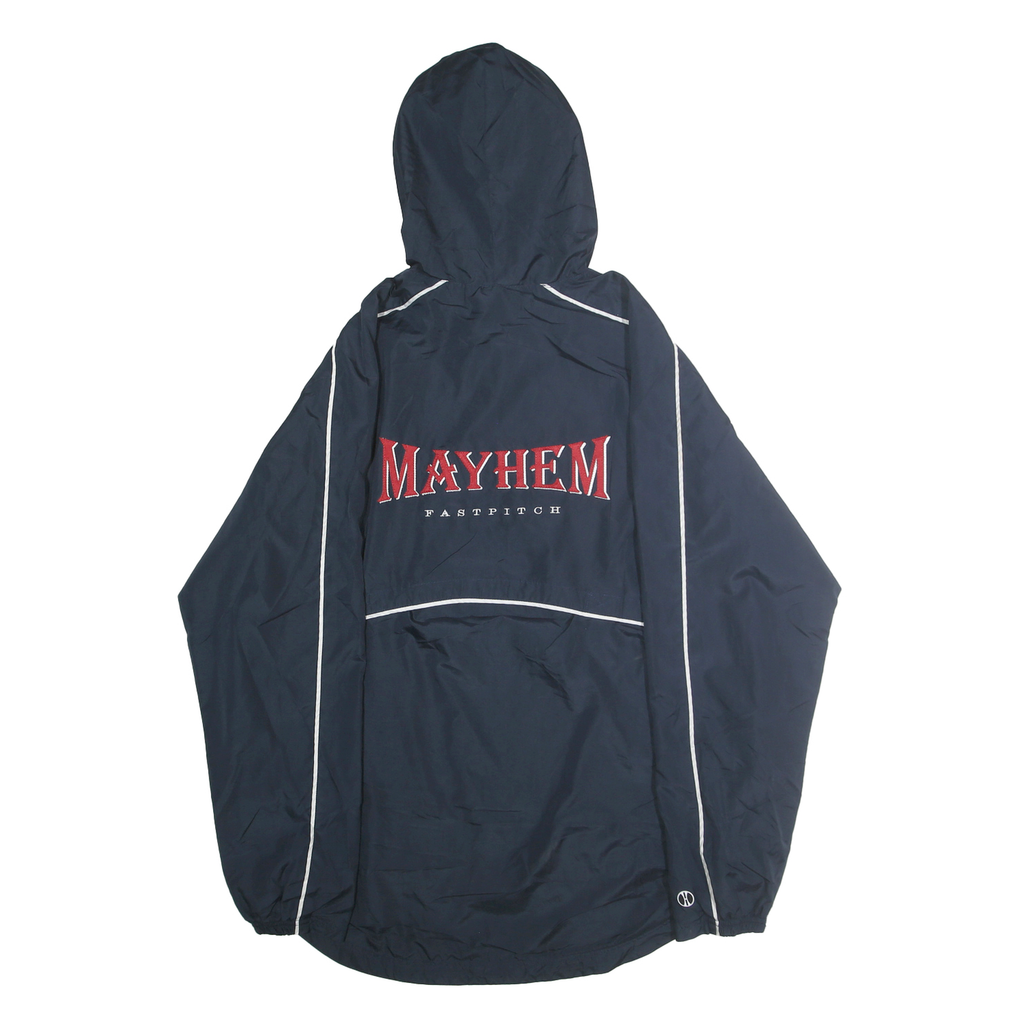 HOLLOWAY Mens Navy Blue Mayhem Fastpitch Polyester Jacket L Lightweight