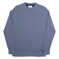 TOM TAILOR Mens Jumper Blue Waffle Knit XL