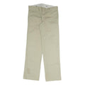 DICKIES Mens Cotton Blend Beige Regular Straight Trousers W32 L30 Workwear