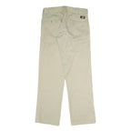 DICKIES Mens Cotton Blend Beige Regular Straight Trousers W32 L30 Workwear