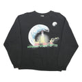HANES Mens Black Kennedy Space Center Crew Neck XL Sweatshirt Cotton Blend