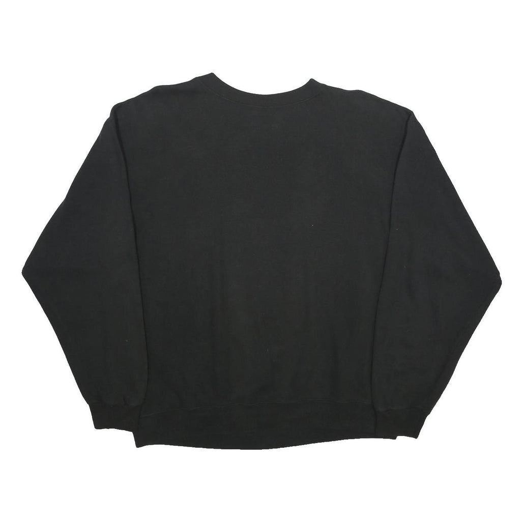 HANES Mens Black Kennedy Space Center Crew Neck XL Sweatshirt Cotton Blend