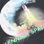 HANES Mens Black Kennedy Space Center Crew Neck XL Sweatshirt Cotton Blend