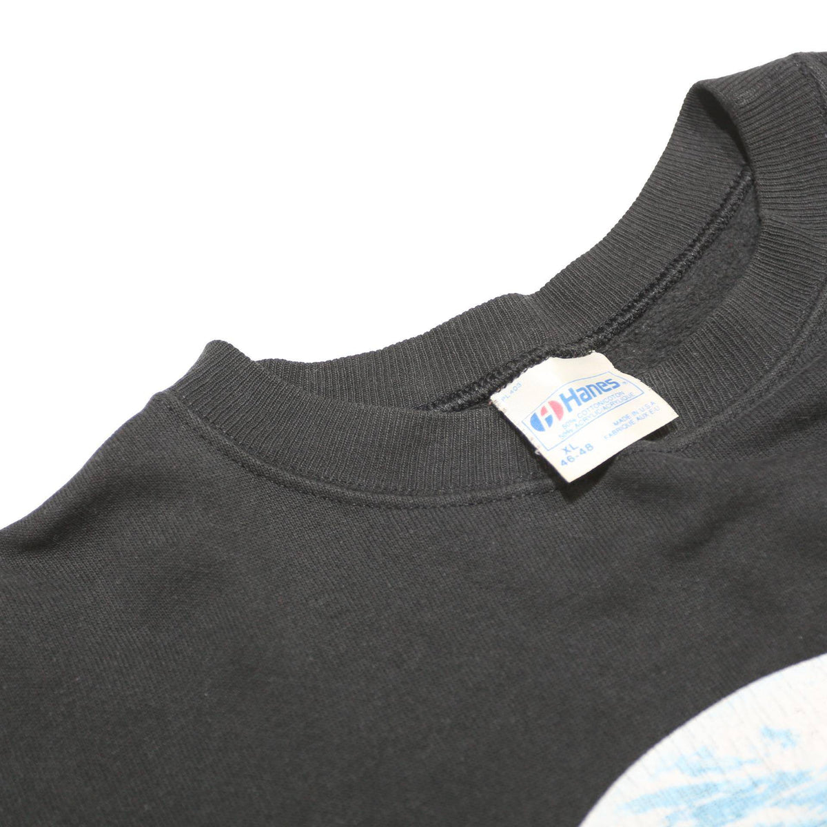 HANES Mens Black Kennedy Space Center Crew Neck XL Sweatshirt Cotton Blend