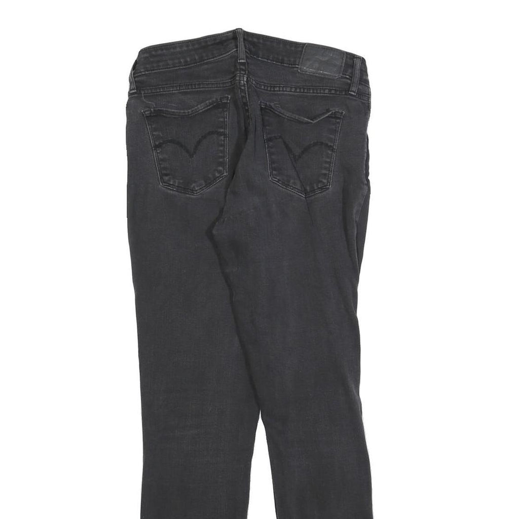 LEVI'S 711 Womens Jeans Black Slim Skinny Denim Medium W28 L30 Stretch Cotton
