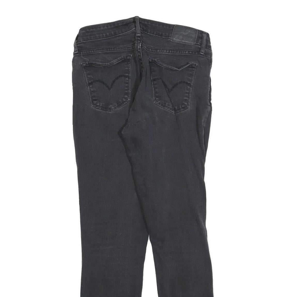 LEVI'S 711 Womens Jeans Black Slim Skinny Denim Medium W28 L30 Stretch Cotton