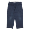 DICKIES Mens Cotton Blend Navy Relaxed Straight Cargo Work Trousers W38 L27