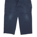 DICKIES Mens Cotton Blend Navy Relaxed Straight Cargo Work Trousers W38 L27
