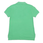 POLO RALPH LAUREN Girls Green Short Sleeve Plain 4Y Cotton Blend Polo Shirt