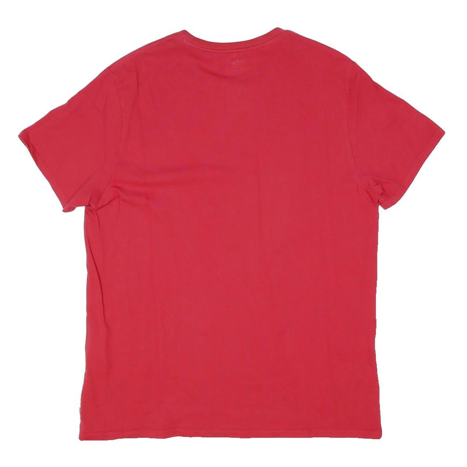 LEVI'S Mens Red Graphic T-Shirt XL Short Sleeve Crew Neck Casual Cotton Blend