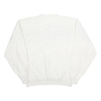 WILSON SPORT Mens White Athletes In Action Crew Neck L Cotton Blend Sweatshirt