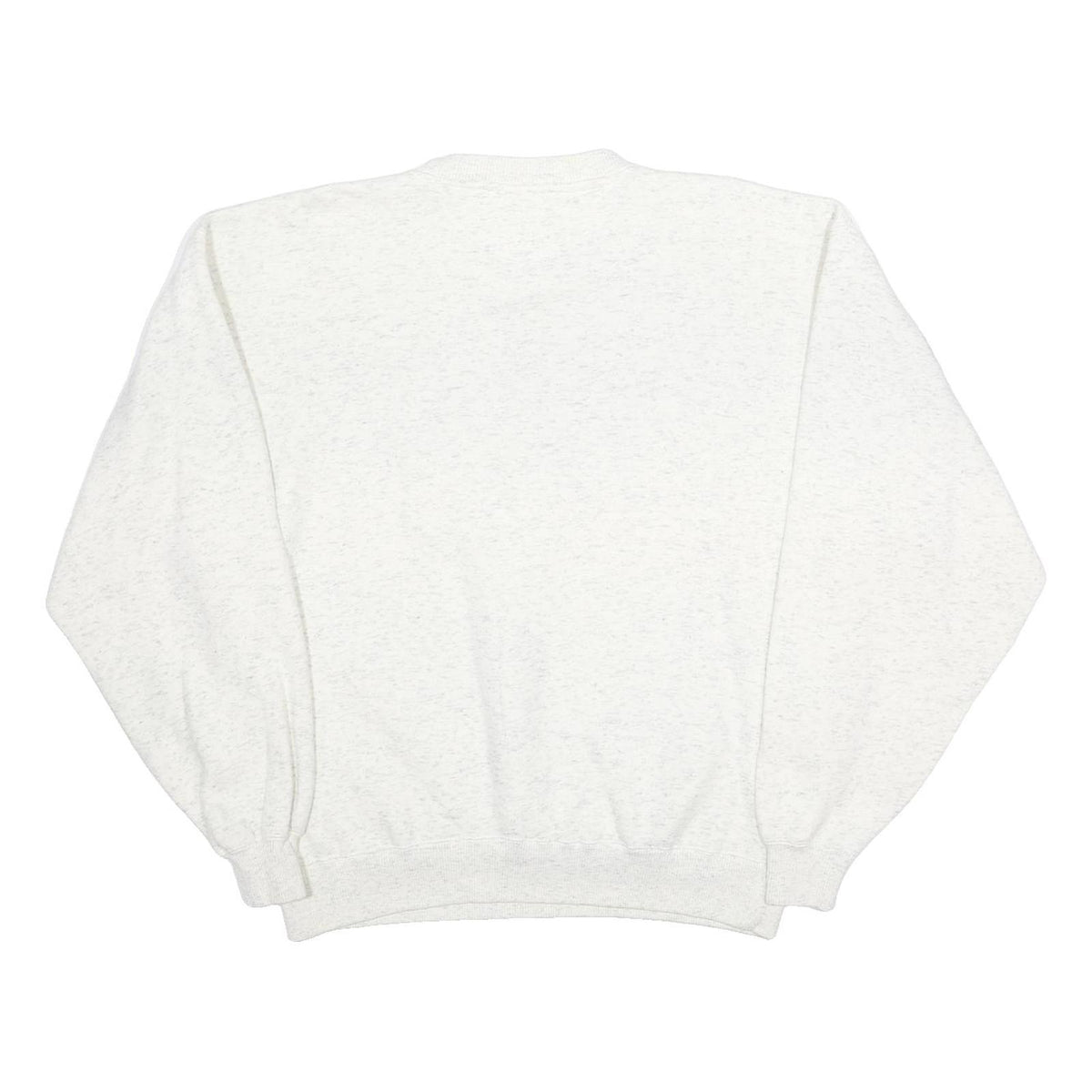WILSON SPORT Mens White Athletes In Action Crew Neck L Cotton Blend Sweatshirt
