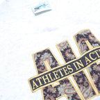 WILSON SPORT Mens White Athletes In Action Crew Neck L Cotton Blend Sweatshirt