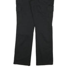 DICKIES Womens Black Regular Cargo Trousers W36 L31 Cotton Blend Zip Closure