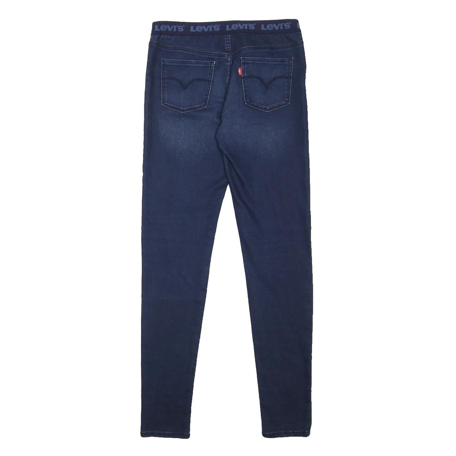 LEVI'S Girls Skinny Blue Denim Slim Fit Light Fabric Wash W28 L31 Zip Pockets