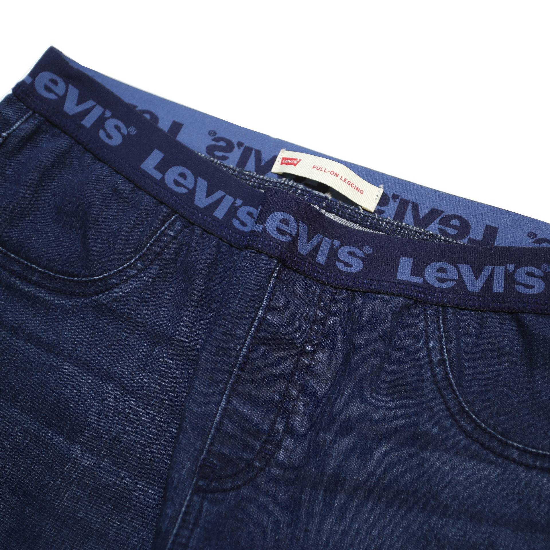 LEVI'S Girls Skinny Blue Denim Slim Fit Light Fabric Wash W28 L31 Zip Pockets