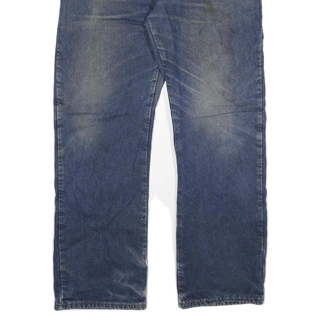 DICKIES Mens Blue Regular Fit Straight Denim Jeans W36 L32 Workwear Zip Closure