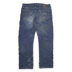 DICKIES Mens Blue Regular Fit Straight Denim Jeans W36 L32 Workwear Zip Closure