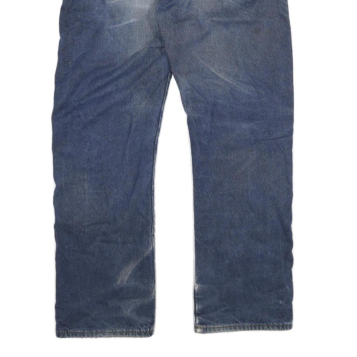 DICKIES Mens Blue Regular Fit Straight Denim Jeans W36 L32 Workwear Zip Closure