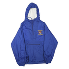 Mens Blue Folsom Jaguars Hooded Zip Jacket M Polyester Blend Plain Lightweight