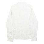 G-STAR Womens White Cotton Blend Shirt M Casual Button-Up Lightweight Summer