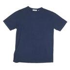 PIERRE CARDIN Mens Blue T-Shirt S Short Sleeve Crew Neck Plain Classic Fit