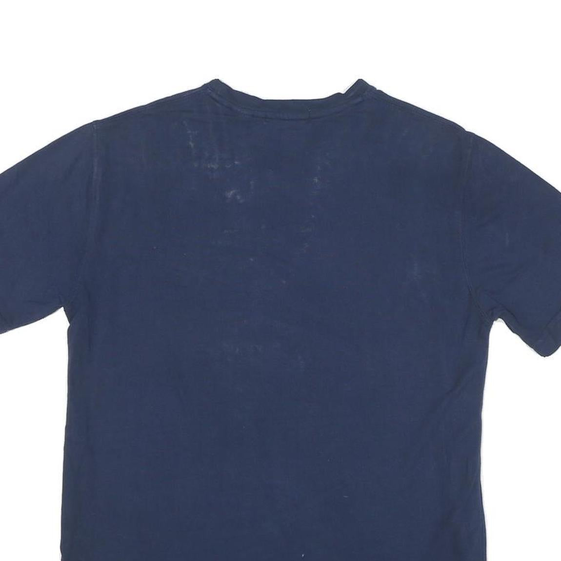 PIERRE CARDIN Mens Blue T-Shirt S Short Sleeve Crew Neck Plain Classic Fit