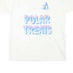 THE BEST Mens White Polar Treats Graphic T-Shirt L Short Sleeve Crew Neck Casual