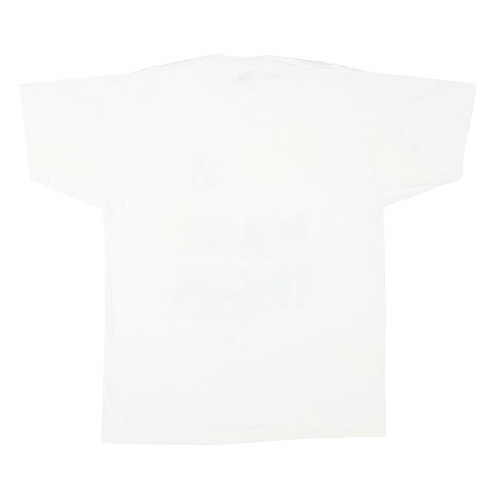 THE BEST Mens White Polar Treats Graphic T-Shirt L Short Sleeve Crew Neck Casual