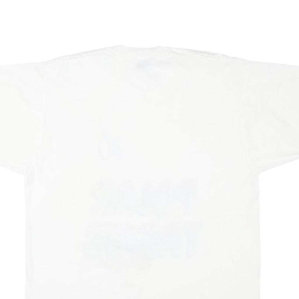 THE BEST Mens White Polar Treats Graphic T-Shirt L Short Sleeve Crew Neck Casual