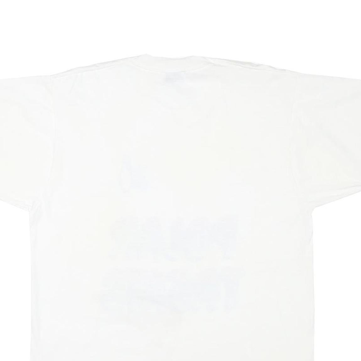 THE BEST Mens White Polar Treats Graphic T-Shirt L Short Sleeve Crew Neck Casual